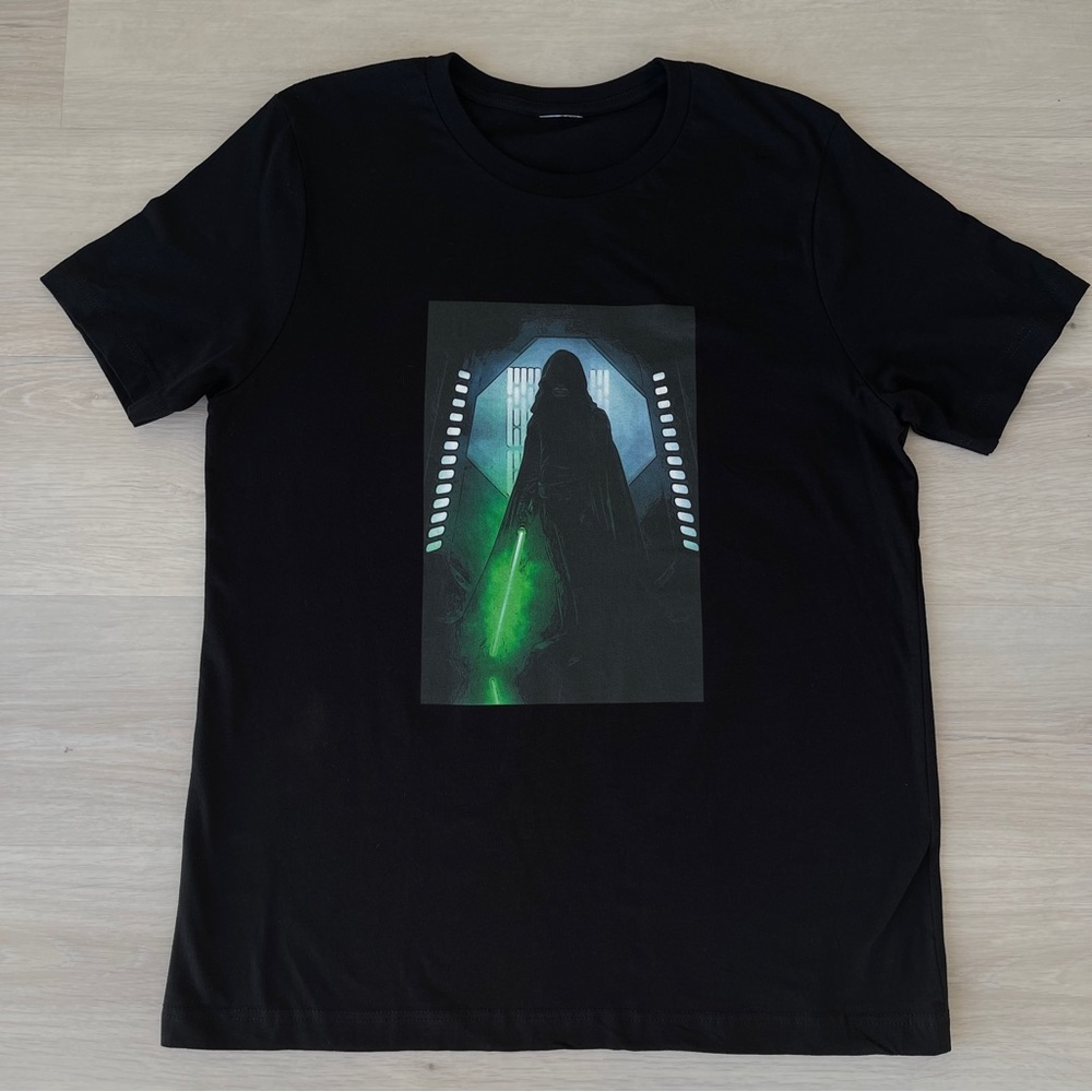 Star Wars Box Logo T shirt, Luke Skywalker, Black t shirt size Large